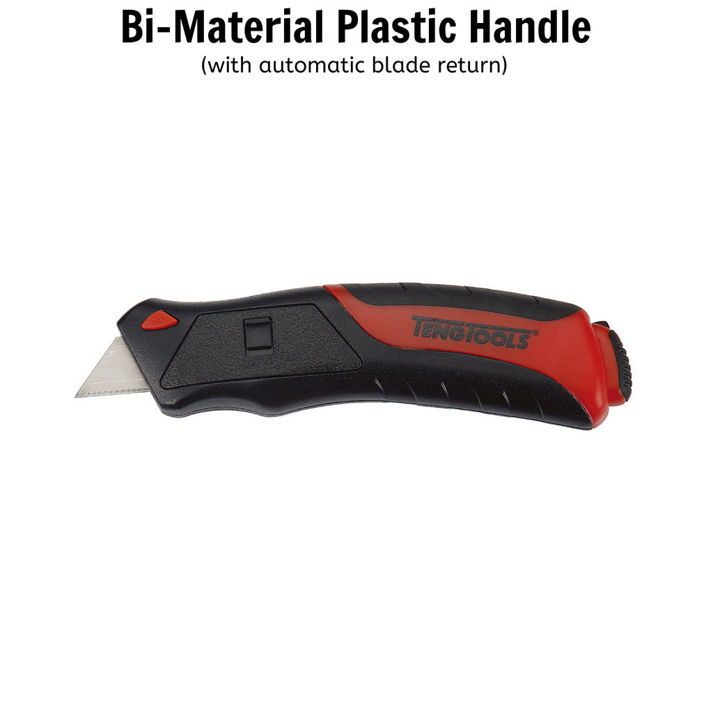Teng Tools Non-Slip Safety Utility Knife / Box Cutters with Retractable Blade - 711 - Tool66Cutting Tools711-66