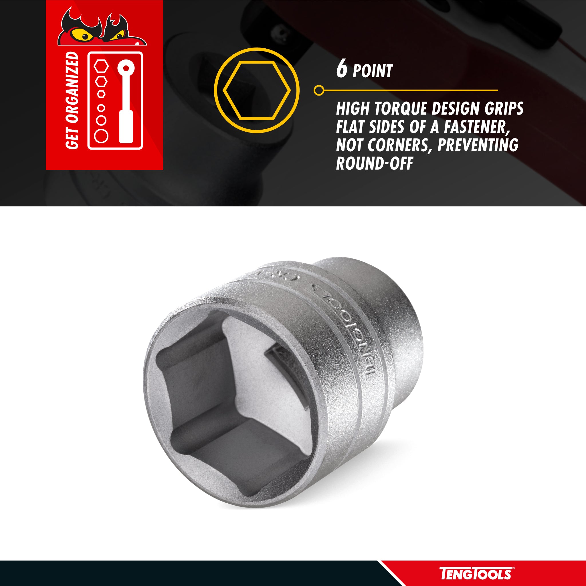 Teng Tools 1/4 Inch Drive Point Metric Shallow Chrome Vanadium Sockets  Tool66 Sockets  Accessories