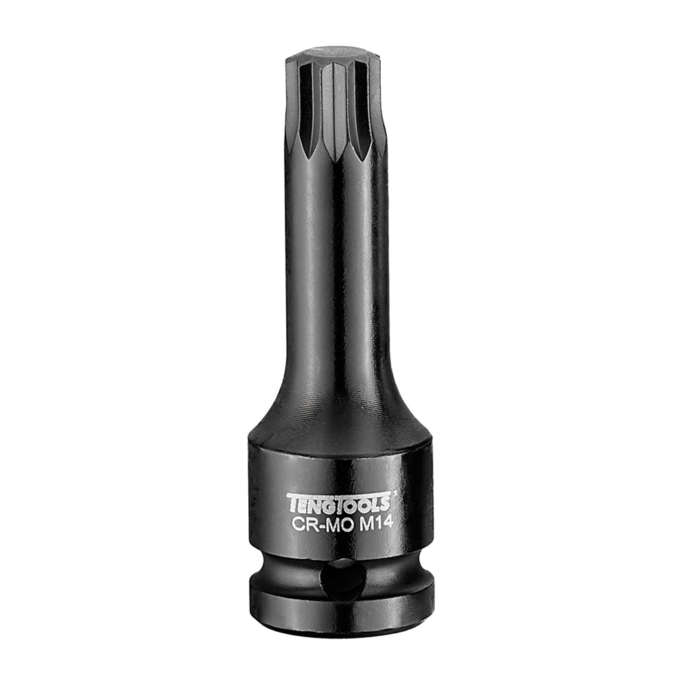 Teng Tools XZN Triple Square 1/2 Inch Drive 3.1 Inch Long Chrome Molybdenum Spline Impact Bit Sockets - Tool66Impact Tools923814-66